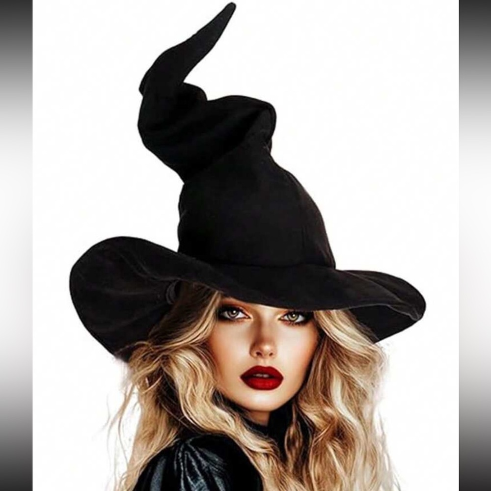 Elegant Black Witch Hat for Women Halloween